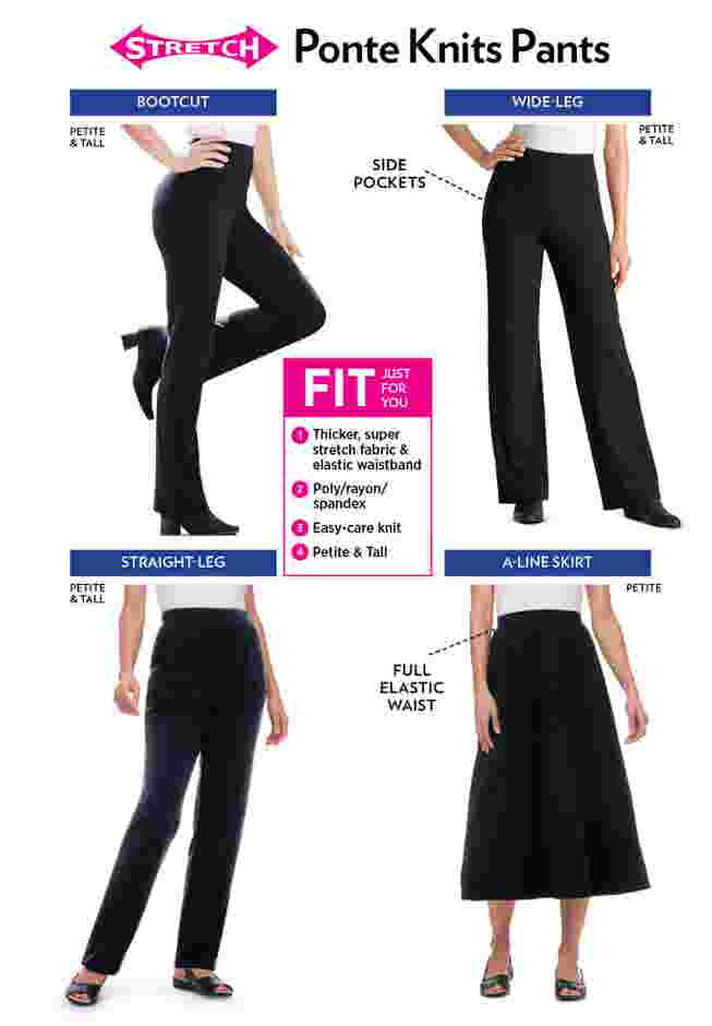 Straight Leg Ponte Knit Pant image number 1