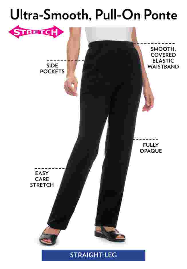 Straight Leg Ponte Knit Pant image number 2