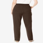 Straight-Leg Stretch Ponte-Knit Pull-On Pants image number null