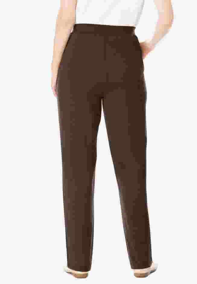 Straight-Leg Stretch Ponte-Knit Pull-On Pants image number 1