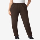 Straight-Leg Stretch Ponte-Knit Pull-On Pants image number null