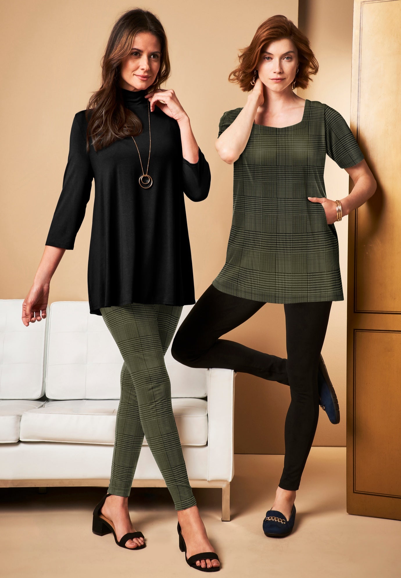 Stretch Cotton Square Neck Tunic image number 1