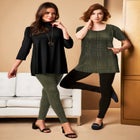 Stretch Cotton Square Neck Tunic image number null