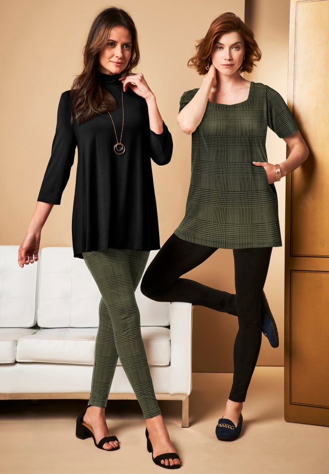 Stretch Cotton Square Neck Tunic image number 1