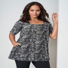 Stretch Cotton Square Neck Tunic image number null