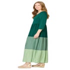 Colorblock Tiered Dress image number null