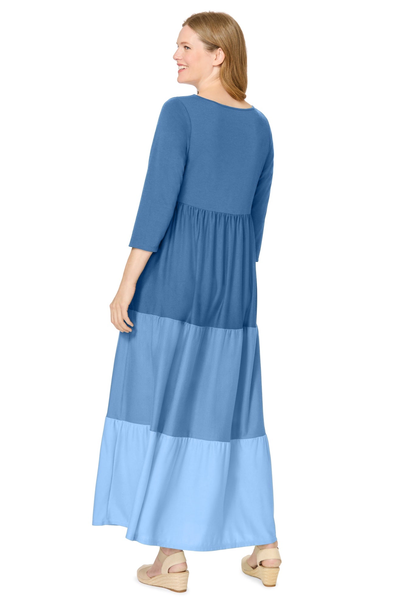 Colorblock Tiered Dress image number 1