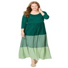 Colorblock Tiered Dress image number null