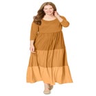 Colorblock Tiered Dress image number null