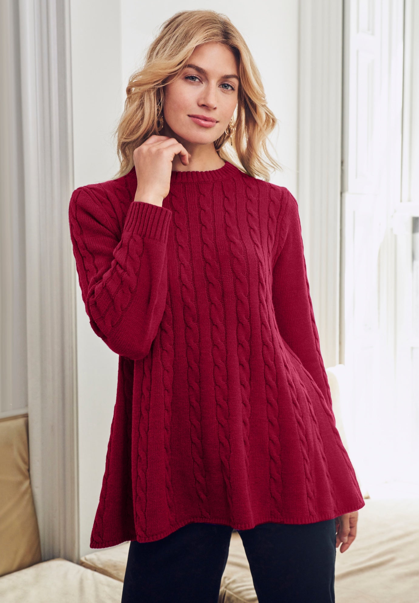 Cable Peplum image number 0