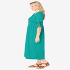 Crochet Trim Empire Knit Dress image number null