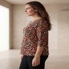 Stretch Cotton V-Neck Tee image number null