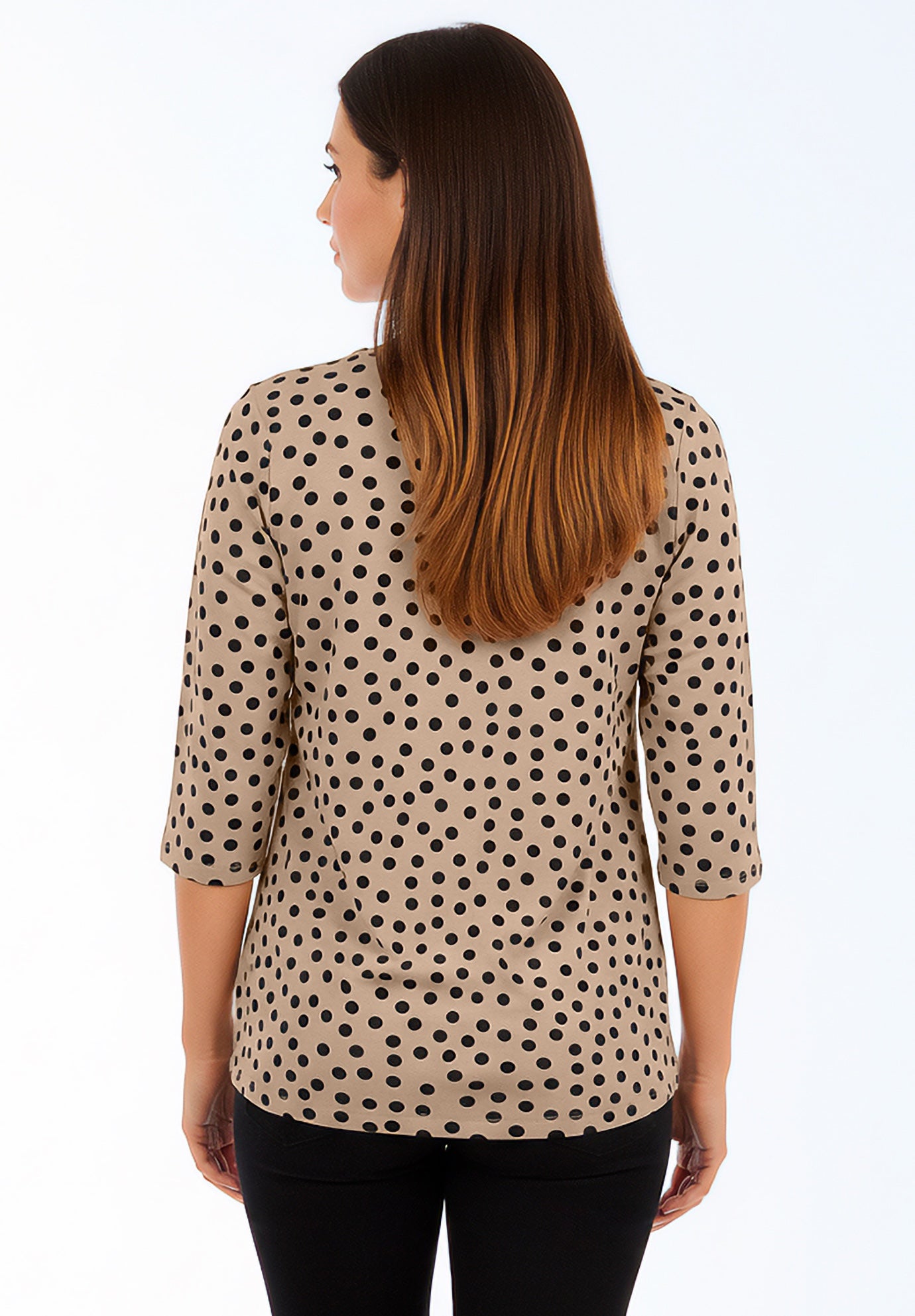 Stretch Cotton V-Neck Tee image number 1