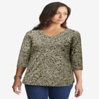 Stretch Cotton V-Neck Tee image number null