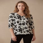 Stretch Cotton V-Neck Tee image number null