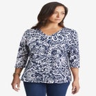 Stretch Cotton V-Neck Tee image number null