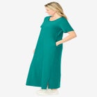 Perfect Short-Sleeve Scoopneck Maxi Tee Dress image number null