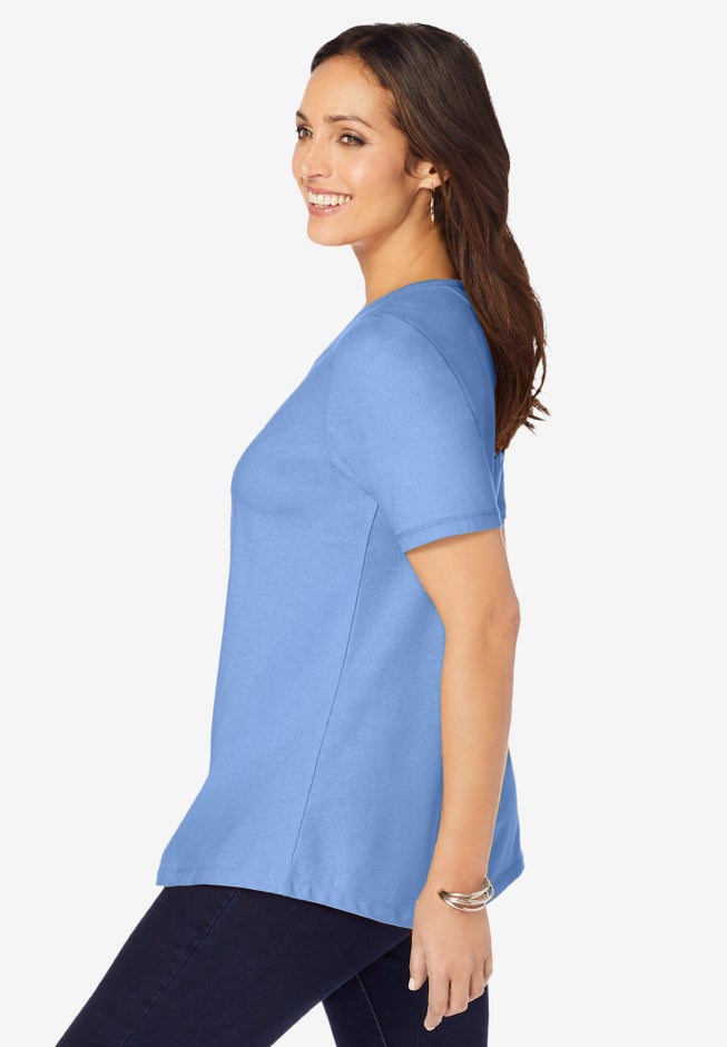 Stretch Cotton Crisscross Strap Tee image number 2