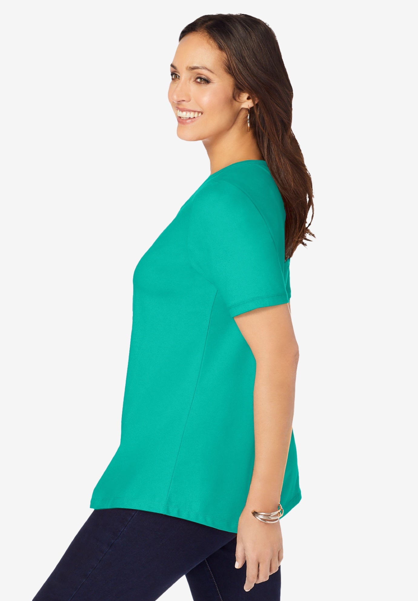 Stretch Cotton Crisscross Strap Tee image number 2