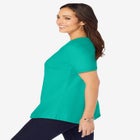 Stretch Cotton Crisscross Strap Tee image number null
