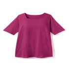 Perfect Elbow-Sleeve Square-Neck Tee image number null