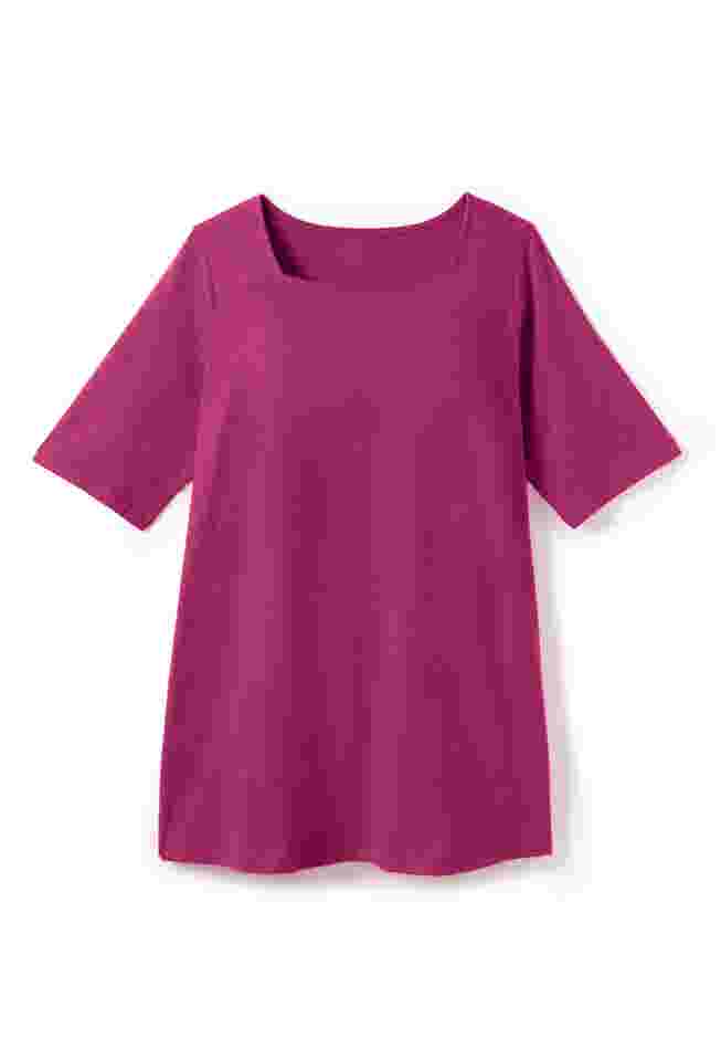 Perfect Elbow-Sleeve Square-Neck Tee image number 3