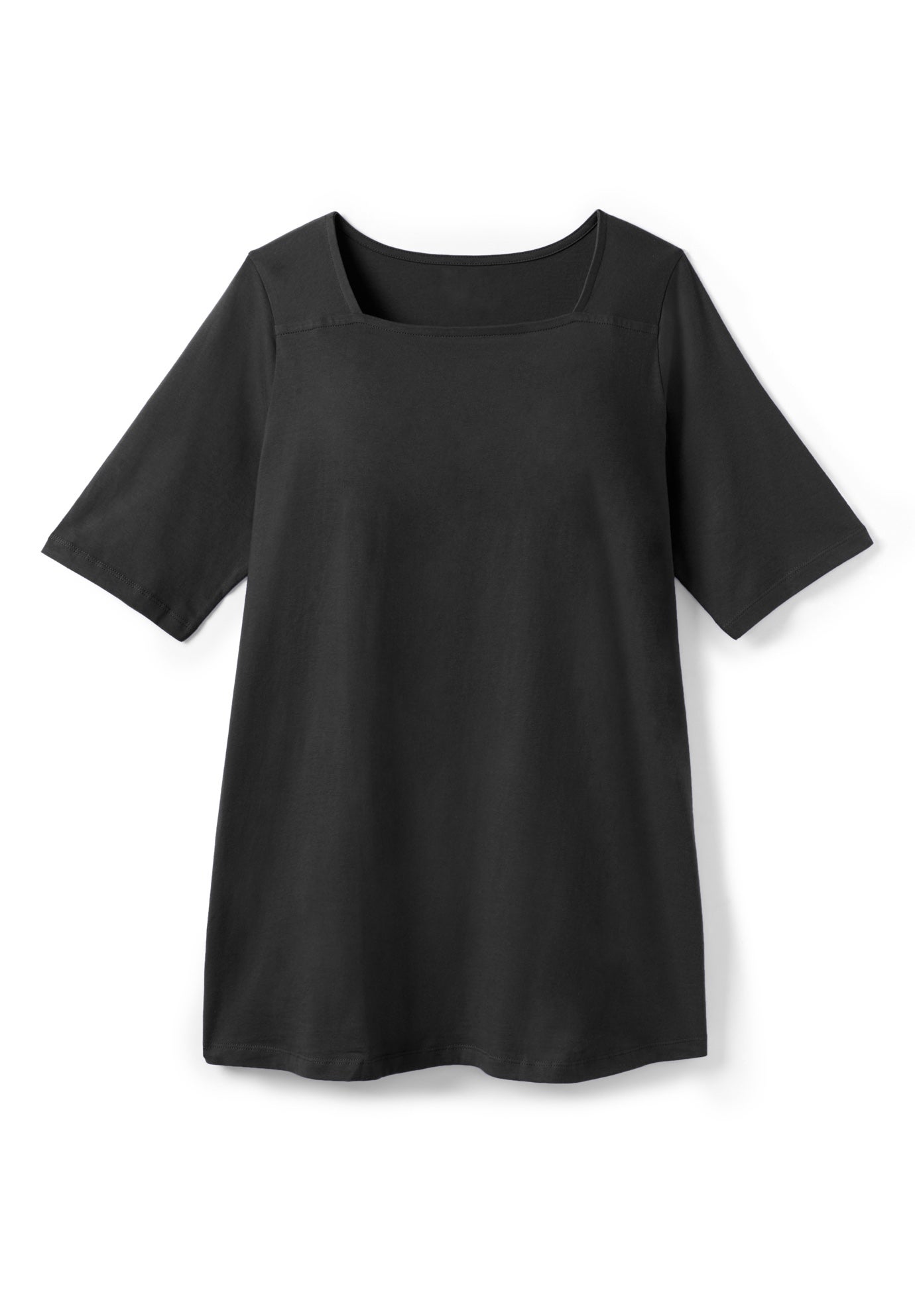 Perfect Elbow-Sleeve Square-Neck Tee image number 3