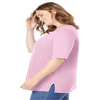 Perfect Elbow-Sleeve Square-Neck Tee image number null