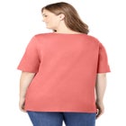 Perfect Elbow-Sleeve Square-Neck Tee image number null