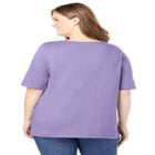 Perfect Elbow-Sleeve Square-Neck Tee image number null