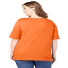 Perfect Elbow-Sleeve Square-Neck Tee image number null