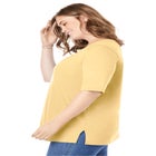 Perfect Elbow-Sleeve Square-Neck Tee image number null