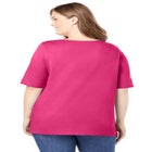 Perfect Elbow-Sleeve Square-Neck Tee image number null