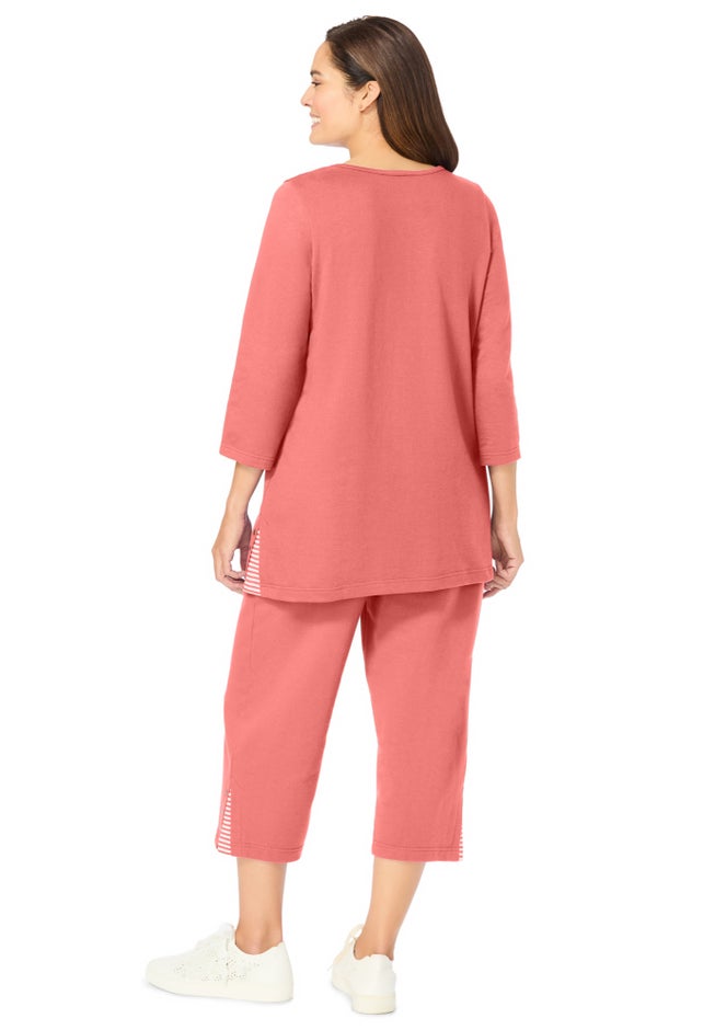 2-Piece Striped French Terry Set image number 1