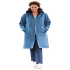 Mid-Length Fleece-Lined Raincoat with Zip-Off Hood image number 0