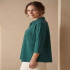 Stretch Knit Crepe Trapeze Tunic image number null