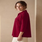 Stretch Knit Crepe Trapeze Tunic image number null