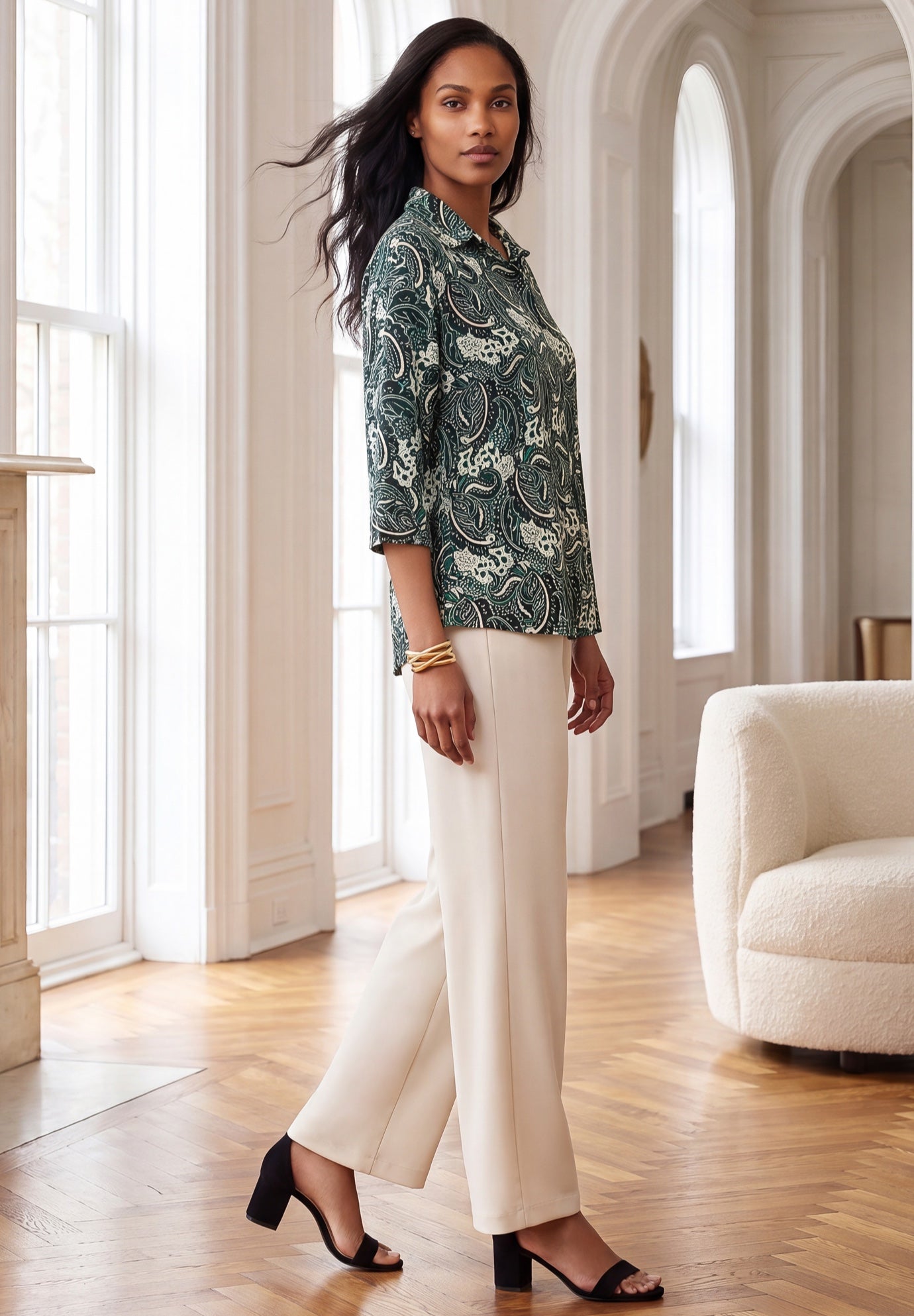 Stretch Knit Crepe Trapeze Tunic image number 2