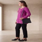 Ribbed Baby Doll Tunic Sweater image number 2
