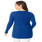 Ribbed Baby Doll Tunic Sweater image number null