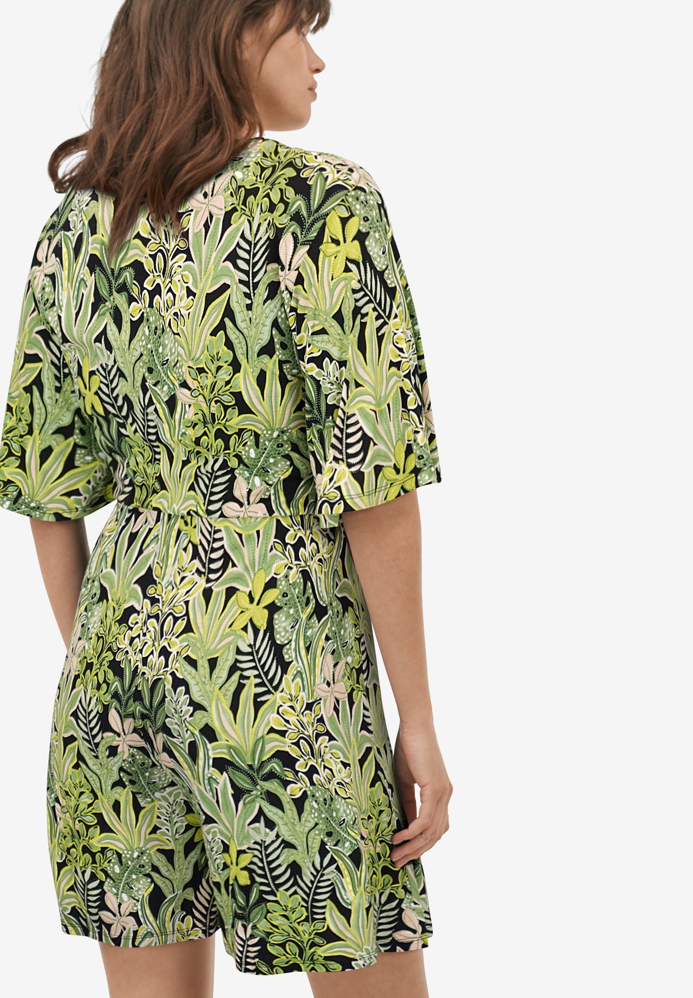 Flutter Sleeve Surplice Romper image number 1