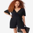 Flutter Sleeve Surplice Romper image number null