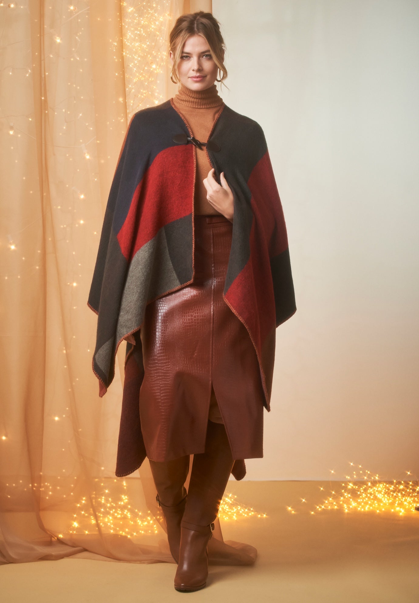 Color Block Shawl image number 1