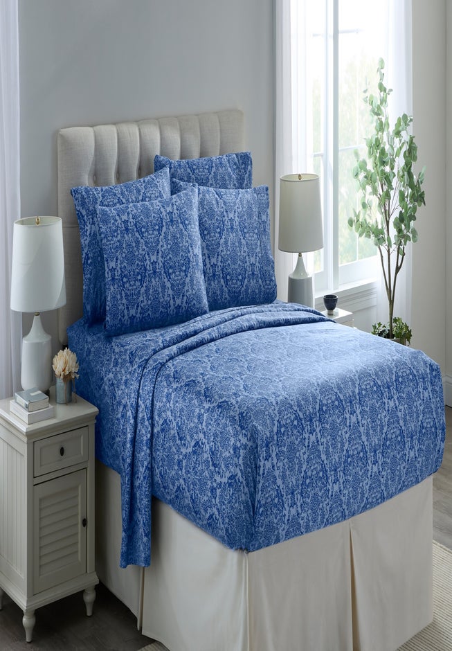 Printed Damask 6-PC. Sheet Set image number 2