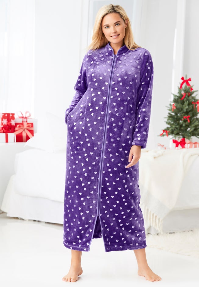 Plush Zip-Front Robe image number 3