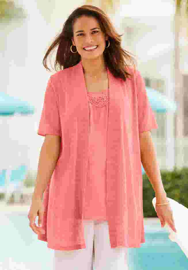 Lightweight Open Front Cardigan image number 0