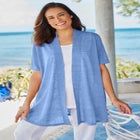 Lightweight Open Front Cardigan Sweater image number null