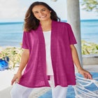 Lightweight Open Front Cardigan Sweater image number null