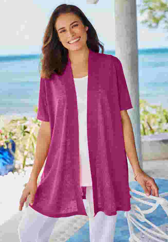 Lightweight Open Front Cardigan image number 0