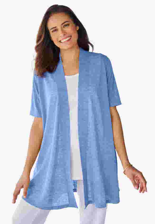 Lightweight Open Front Cardigan image number 5